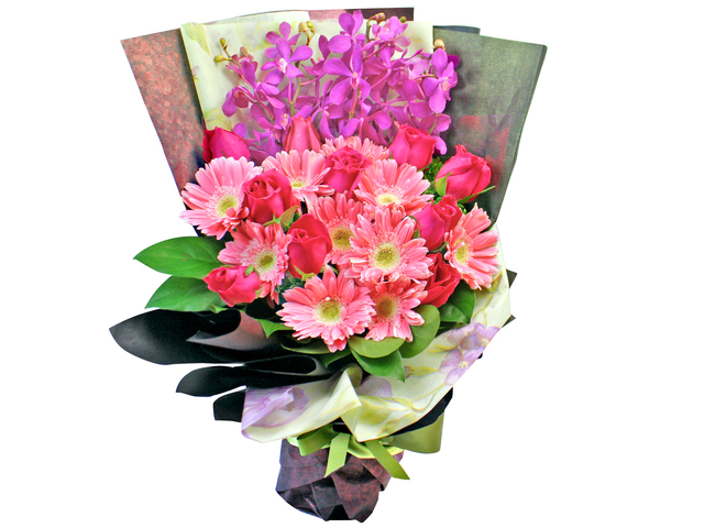 Florist Flower Bouquet - Japanese Violet Red Bouquet  - L179755 Photo