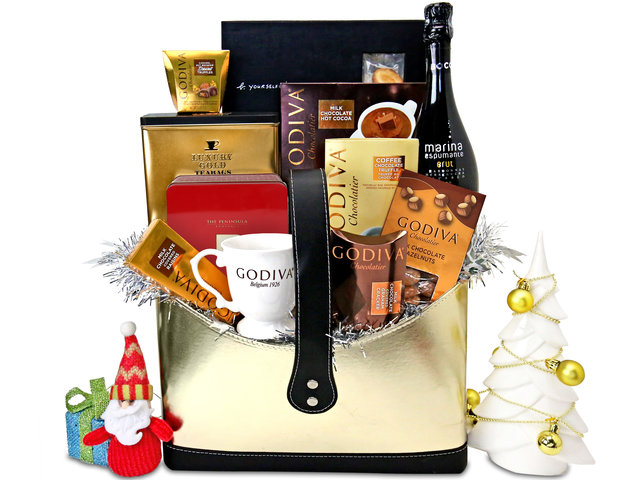 Wine n Food Hamper - Christmas Permium Wine And Food Gift Hamper A3 - XH1102A3 Photo