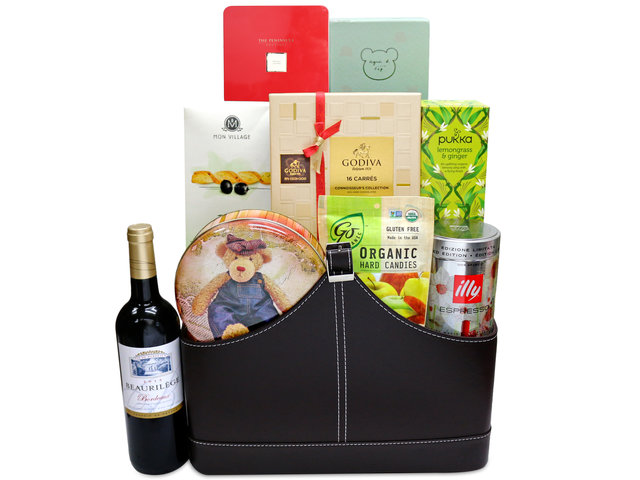 Wine n Food Hamper - Premium Wine And Chocolate Gift Hamper FH58 - L32584 Photo