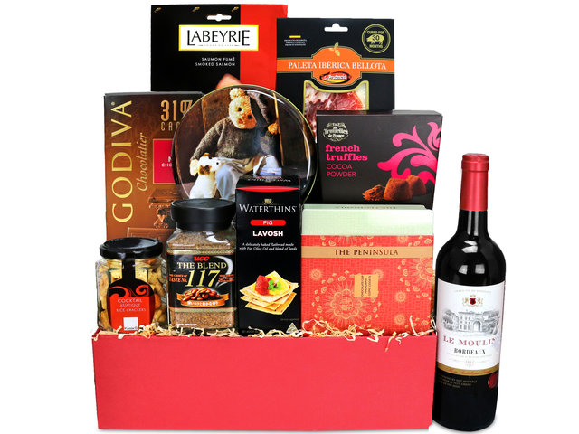 Wine n Food Hamper - Premium Wine And Food Gift Hamper FH40 - L135878 Photo